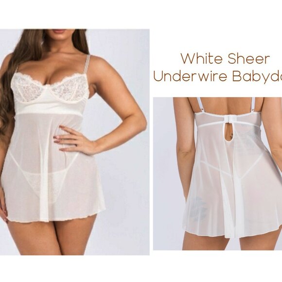 NEW 8pc Lingerie BUNDLE Size Medium (8-10) Nightgown Babydoll Slip Set Lot NWT - Picture 3 of 10